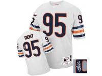 Men NFL Chicago Bears #95 Richard Dent Throwback Road Mitchell and Ness White Autographed Jersey