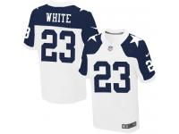Men NFL Dallas Cowboys #23 Corey White Authentic Elite Throwback Nike White Jersey