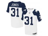 Men NFL Dallas Cowboys #31 Byron Jones Authentic Elite Throwback Nike White Jersey