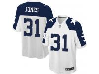 Men NFL Dallas Cowboys #31 Byron Jones Throwback Nike White Game Jersey