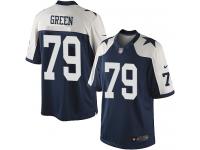 Men NFL Dallas Cowboys #79 Chaz Green Throwback Nike Navy Blue Limited Jersey