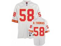 Men NFL Kansas City Chiefs #58 Derrick Thomas Throwback Road White Mitchell and Ness Jersey