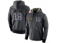 Men NFL Nike Washington Redskins #18 Josh Doctson Stitched Black Anthracite Salute to Service Player Performance Hoodie