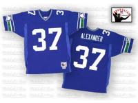 Men NFL Seattle Seahawks #37 Shaun Alexander Throwback Home Blue Mitchell and Ness Jersey
