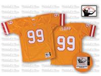 Men NFL Tampa Bay Buccaneers #99 Warren Sapp Throwback 16 Orange Mitchell and Ness Jersey