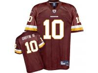 Men NFL Washington Redskins #10 Robert Griffin III Throwback Home Burgundy Red Reebok Premier Jersey