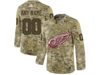 Men NHL Adidas Detroit Red Wings Customized Limited Camo Salute to Service Jersey