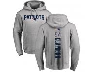 Men Nike Adrian Clayborn Ash Backer - NFL New England Patriots #94 Pullover Hoodie
