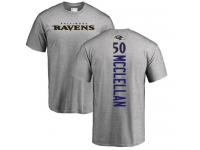 Men Nike Albert McClellan Ash Backer - NFL Baltimore Ravens #50 T-Shirt