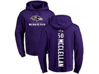 Men Nike Albert McClellan Purple Backer - NFL Baltimore Ravens #50 Pullover Hoodie