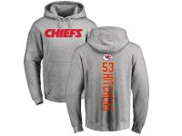 Men Nike Anthony Hitchens Ash Backer - NFL Kansas City Chiefs #53 Pullover Hoodie