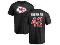 Men Nike Anthony Sherman Black Name & Number Logo - NFL Kansas City Chiefs #42 T-Shirt