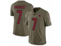 Men Nike Arizona Cardinals #7 Blaine Gabbert Limited Olive 2017 Salute to Service NFL Jersey