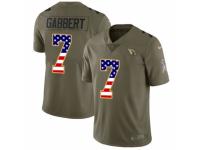 Men Nike Arizona Cardinals #7 Blaine Gabbert Limited Olive/USA Flag 2017 Salute to Service NFL Jersey