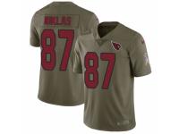Men Nike Arizona Cardinals #87 Troy Niklas Limited Olive 2017 Salute to Service NFL Jersey