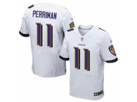 Men Nike Baltimore Ravens #11 Breshad Perriman Elite White NFL Jersey
