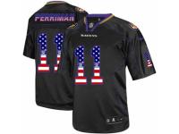 Men Nike Baltimore Ravens #11 Breshad Perriman Limited Black USA Flag Fashion NFL Jersey