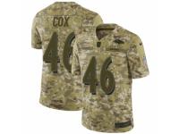 Men Nike Baltimore Ravens #46 Morgan Cox Limited Camo 2018 Salute to Service NFL Jersey