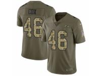 Men Nike Baltimore Ravens #46 Morgan Cox Limited Olive/Camo Salute to Service NFL Jersey