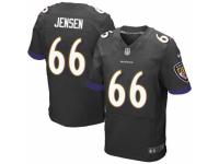 Men Nike Baltimore Ravens #66 Ryan Jensen Elite Black Alternate NFL Jersey