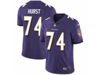 Men Nike Baltimore Ravens #74 James Hurst Purple Team Color Vapor Untouchable Limited Player NFL Jersey