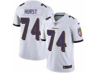 Men Nike Baltimore Ravens #74 James Hurst White Vapor Untouchable Limited Player NFL Jersey