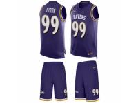Men Nike Baltimore Ravens #99 Matt Judon Limited Purple Tank Top Suit NFL Jersey