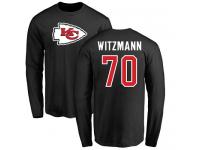Men Nike Bryan Witzmann Black Name & Number Logo - NFL Kansas City Chiefs #70 Long Sleeve T-Shirt