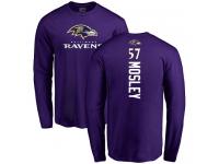 Men Nike C.J. Mosley Purple Backer - NFL Baltimore Ravens #57 Long Sleeve T-Shirt