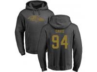 Men Nike Carl Davis Ash One Color - NFL Baltimore Ravens #94 Pullover Hoodie