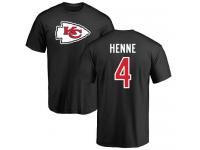 Men Nike Chad Henne Black Name & Number Logo - NFL Kansas City Chiefs #4 T-Shirt