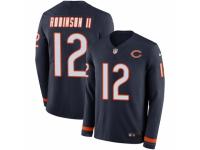Men Nike Chicago Bears #12 Allen Robinson Limited Navy Blue Therma Long Sleeve NFL Jersey