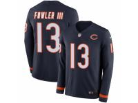 Men Nike Chicago Bears #13 Bennie Fowler III Limited Navy Blue Therma Long Sleeve NFL Jersey