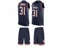 Men Nike Chicago Bears #31 Marcus Cooper Limited Navy Blue Tank Top Suit NFL Jersey