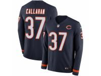 Men Nike Chicago Bears #37 Bryce Callahan Limited Navy Blue Therma Long Sleeve NFL Jersey