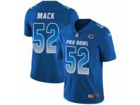 Men Nike Chicago Bears #52 Khalil Mack Limited Royal Blue NFC 2019 Pro Bowl NFL Jersey