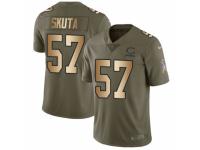 Men Nike Chicago Bears #57 Dan Skuta Limited Olive/Gold Salute to Service NFL Jersey