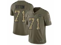 Men Nike Chicago Bears #71 Josh Sitton Limited Olive/Camo Salute to Service NFL Jersey
