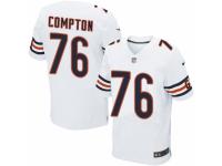 Men Nike Chicago Bears #76 Tom Compton Elite White NFL Jersey