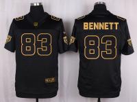 Men Nike Chicago Bears #83 Martellus Bennett Pro Line Black Gold Collection Jersey