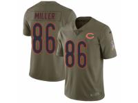Men Nike Chicago Bears #86 Zach Miller Limited Olive 2017 Salute to Service NFL Jersey