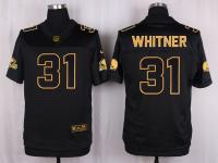 Men Nike Cleveland Browns #31 Donte Whitner Pro Line Black Gold Collection Jersey