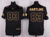 Men Nike Cleveland Browns #83 Brian Hartline Pro Line Black Gold Collection Jersey