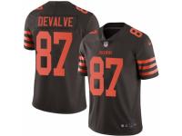 Men Nike Cleveland Browns #87 Seth DeValve Limited Brown Rush Vapor Untouchable NFL Jersey