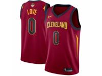 Men Nike Cleveland Cavaliers #0 Kevin Love  Maroon 2018 NBA Finals Bound NBA Jersey - Icon Edition