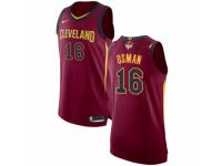 Men Nike Cleveland Cavaliers #16 Cedi Osman Maroon 2018 NBA Finals Bound NBA Jersey - Icon Edition