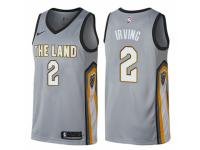 Men Nike Cleveland Cavaliers #2 Kyrie Irving  Gray NBA Jersey - City Edition