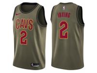 Men Nike Cleveland Cavaliers #2 Kyrie Irving Swingman Green Salute to Service NBA Jersey