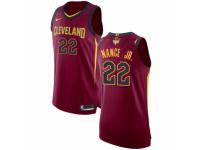 Men Nike Cleveland Cavaliers #22 Larry Nance Jr. Maroon 2018 NBA Finals Bound NBA Jersey - Icon Edition