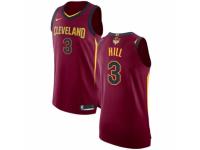 Men Nike Cleveland Cavaliers #3 George Hill Maroon 2018 NBA Finals Bound NBA Jersey - Icon Edition